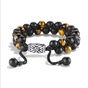 David Yurman bead bracelet onyx and tiger eye
